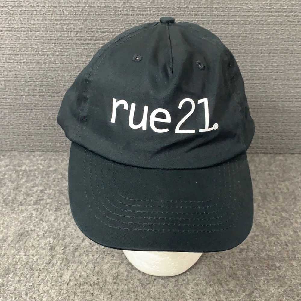 Rue 21. Baseball Hat Unisex OSFM Black White Adjustable Strapback Hit Wear 61125
